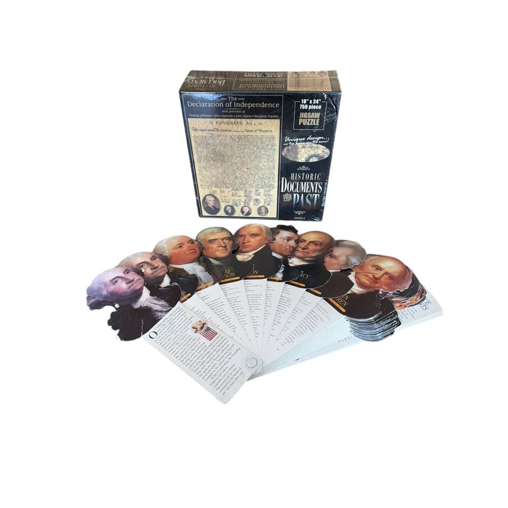 NEW Declaration of Independence Jigsaw Puzzle & Vintage Fandex “Presidents”